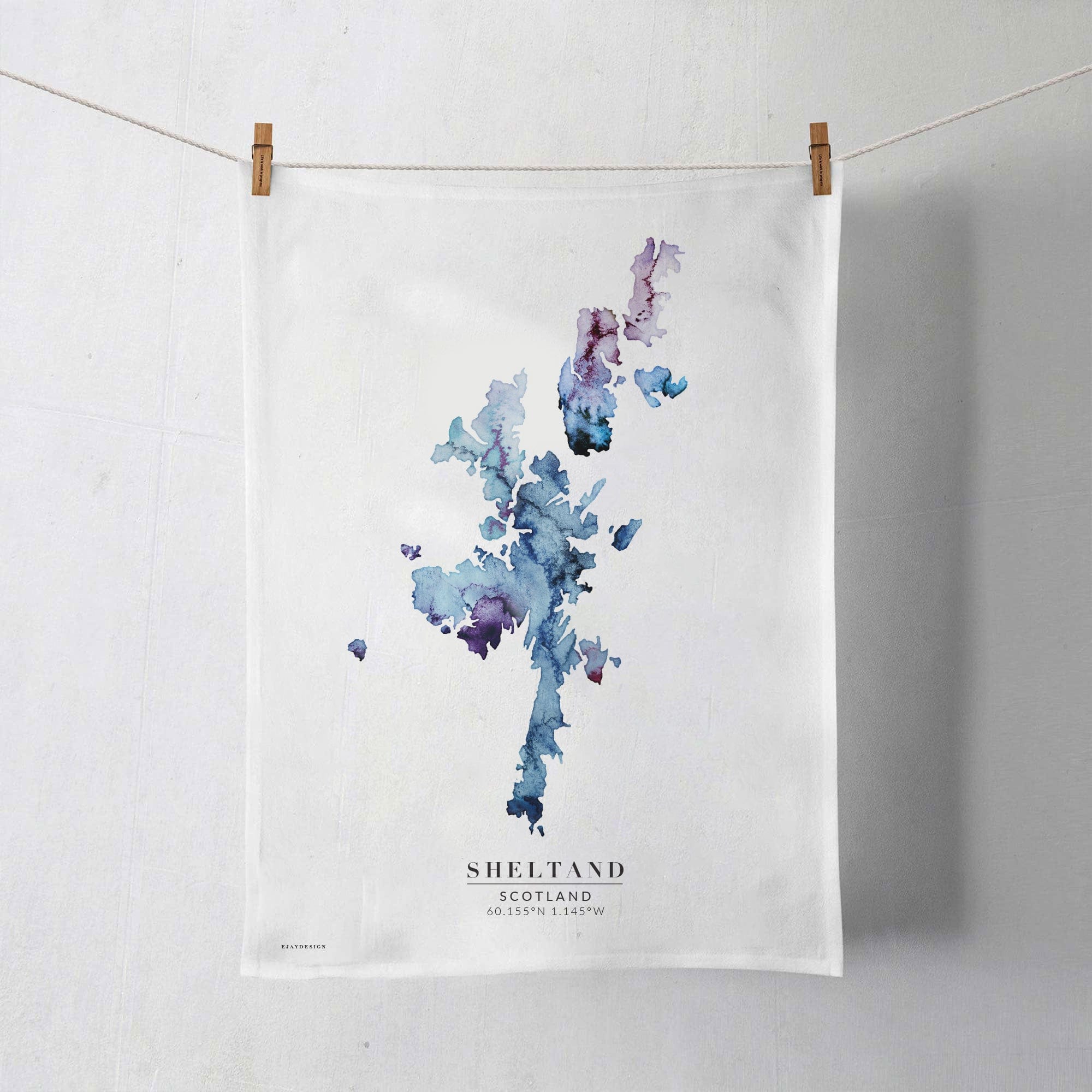 EJayDesign Tea Towel Shetland Organic Cotton Tea Towel