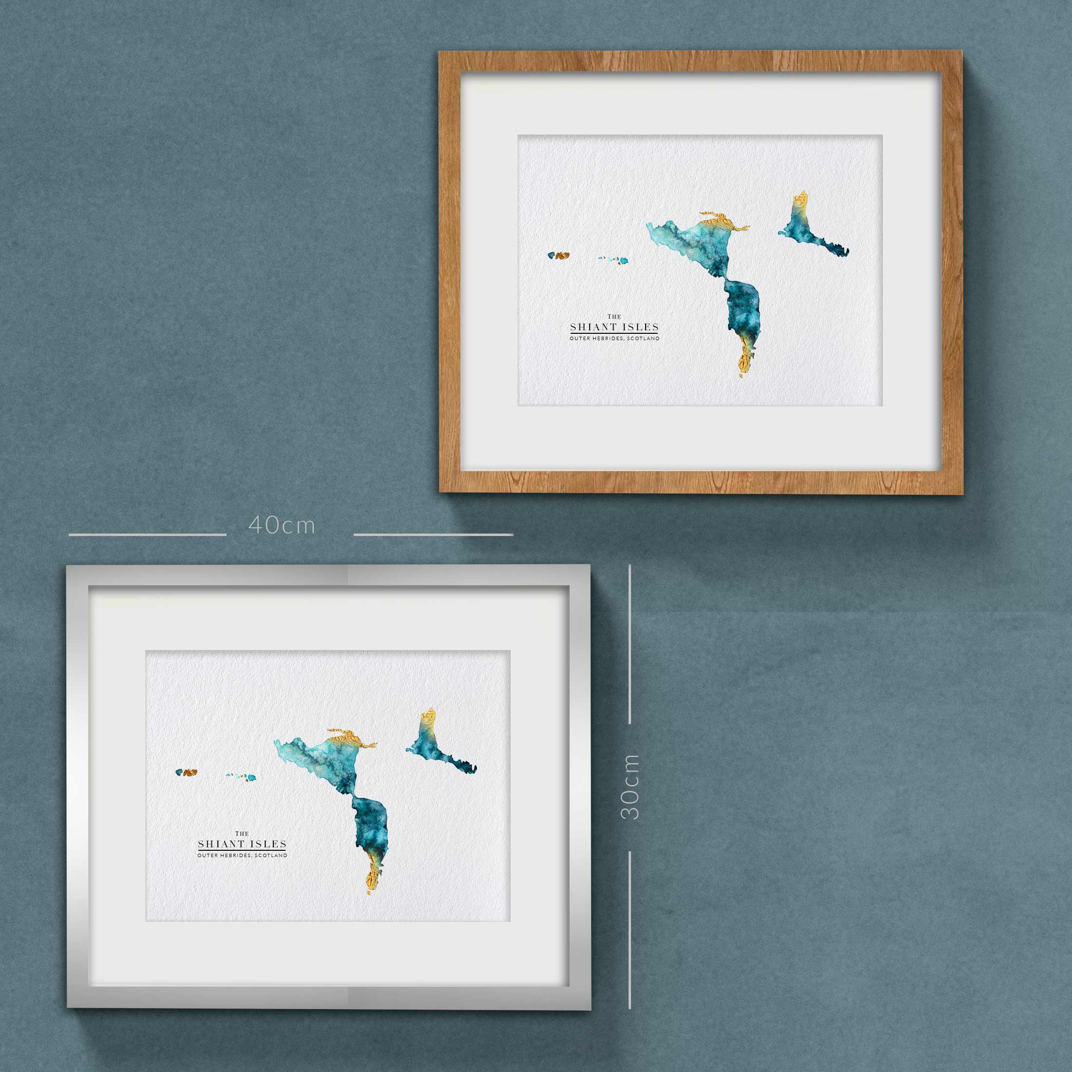 EJayDesign Scottish Prints Shiant Islands Watercolour Map