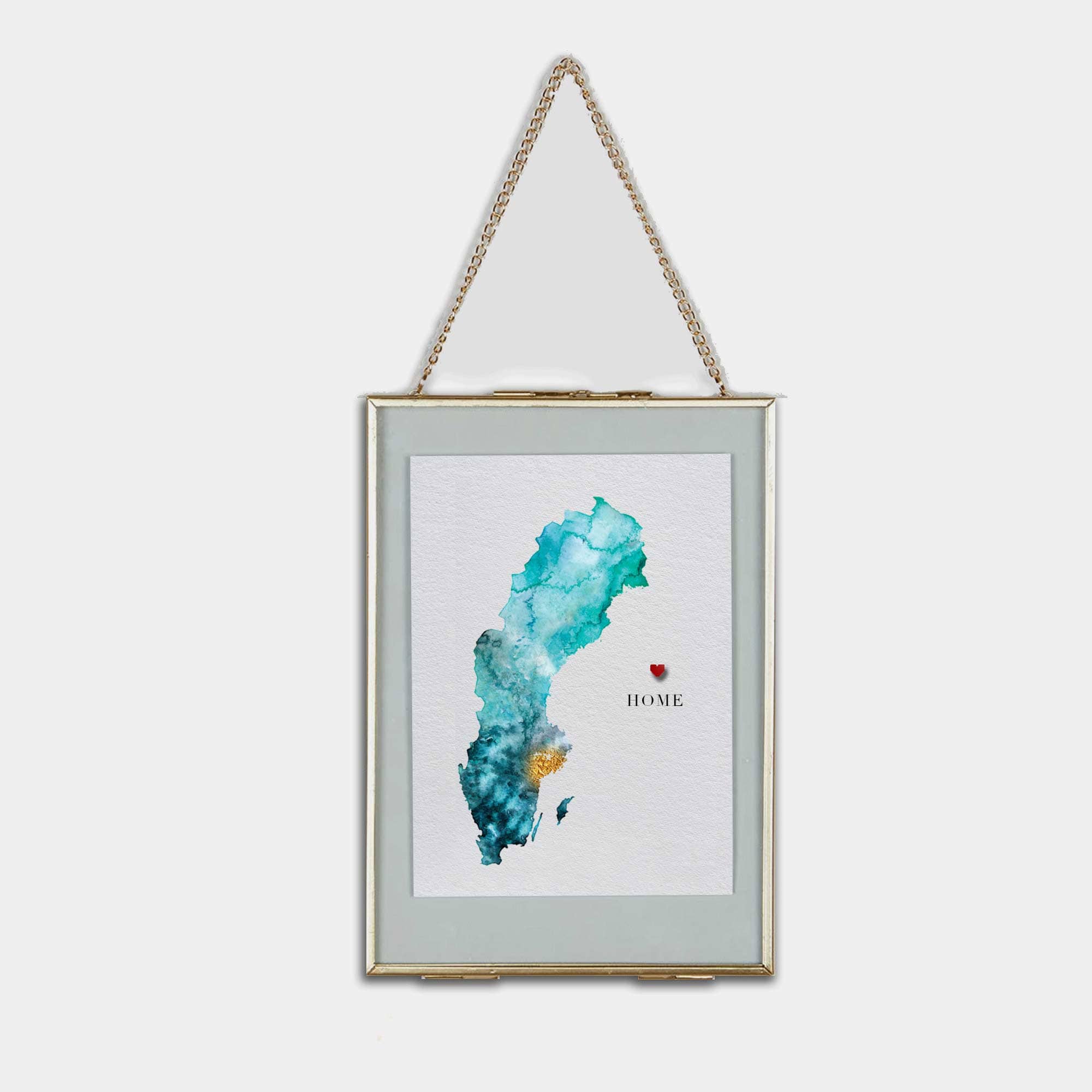 EJayDesign Countries Other Sweden Watercolour Map