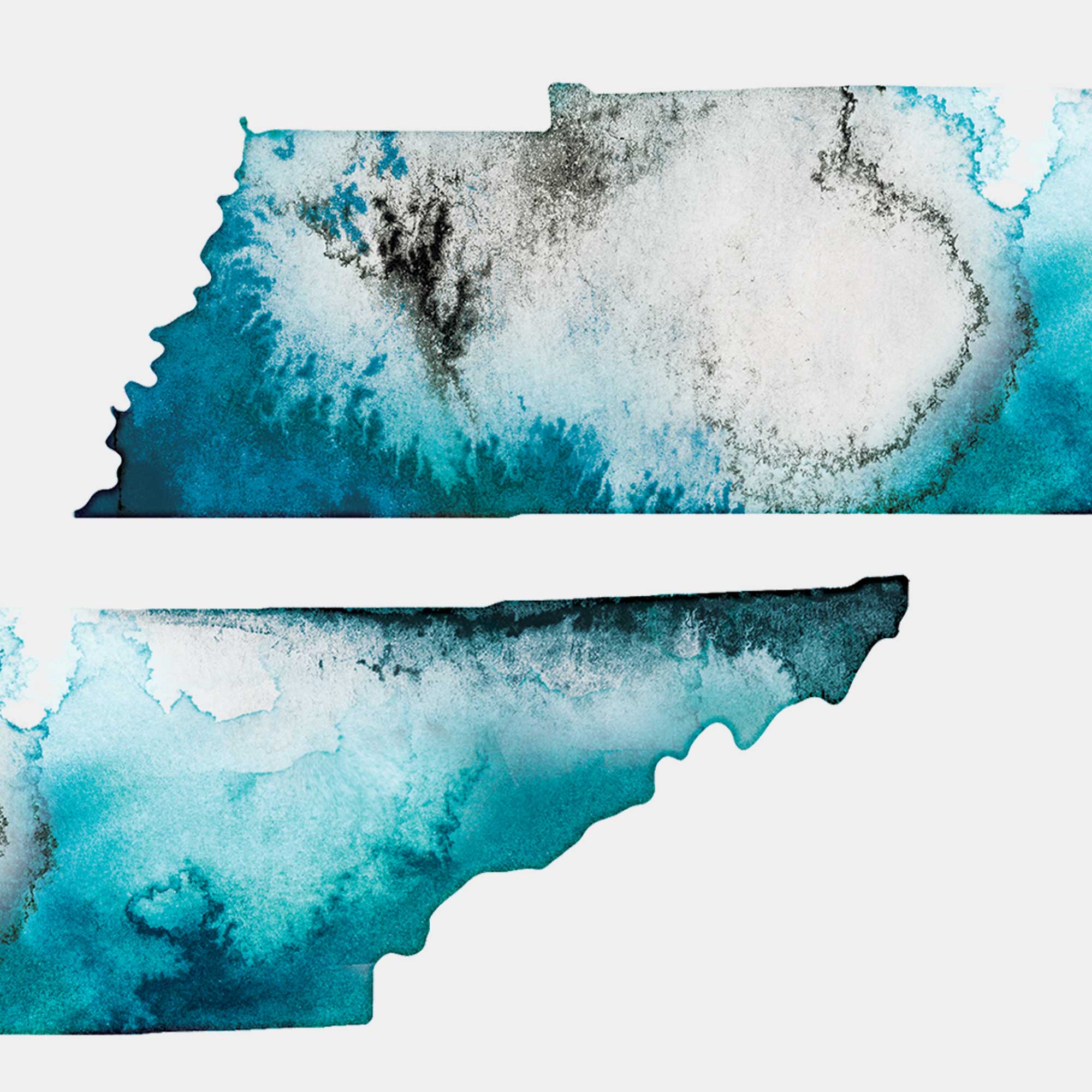 EJayDesign Countries Other Tennessee Watercolour Map