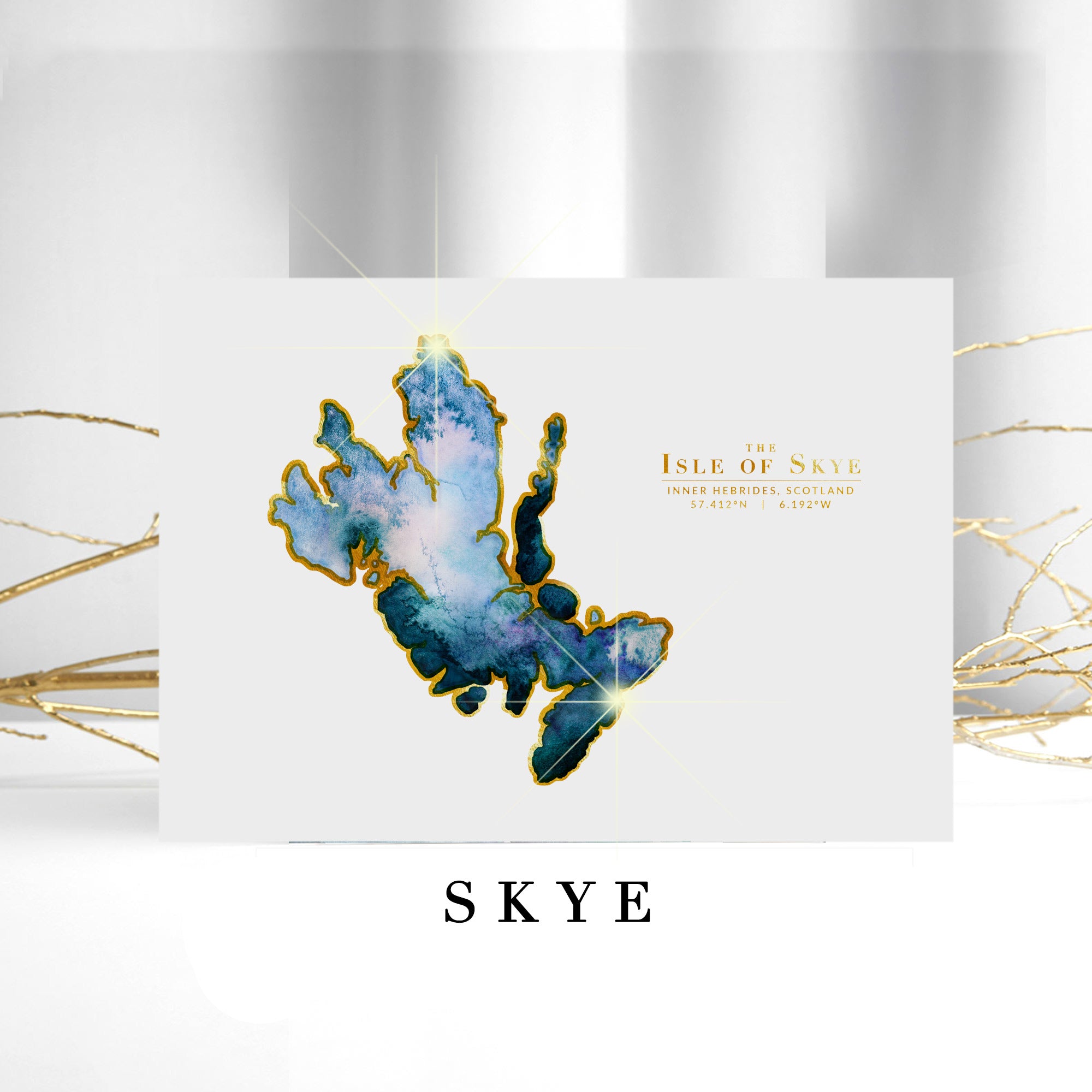 Skye Watercolour Map