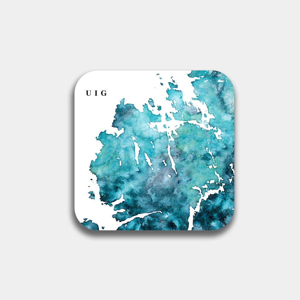 EJayDesign Kitchen Coaster Uig Coaster Watercolour Map