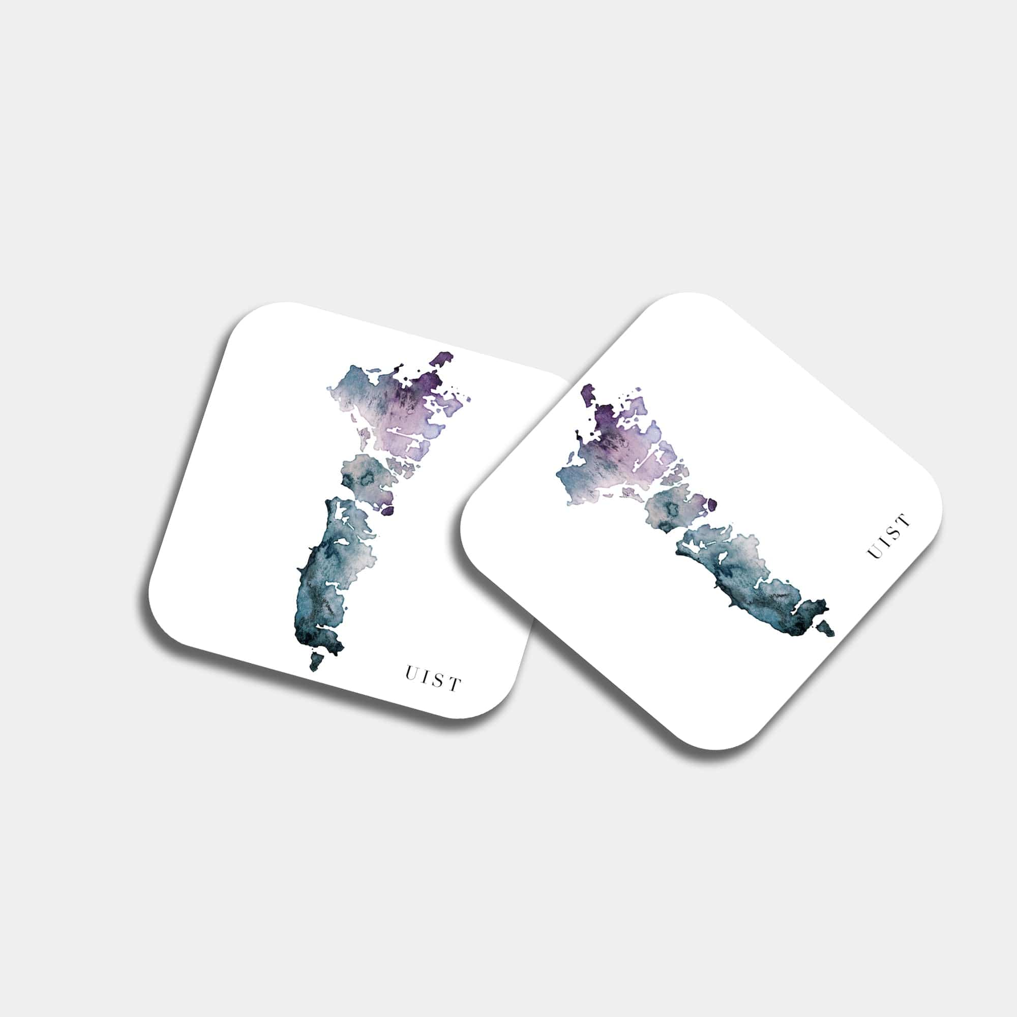 EJayDesign Uist  Coaster Watercolour Map