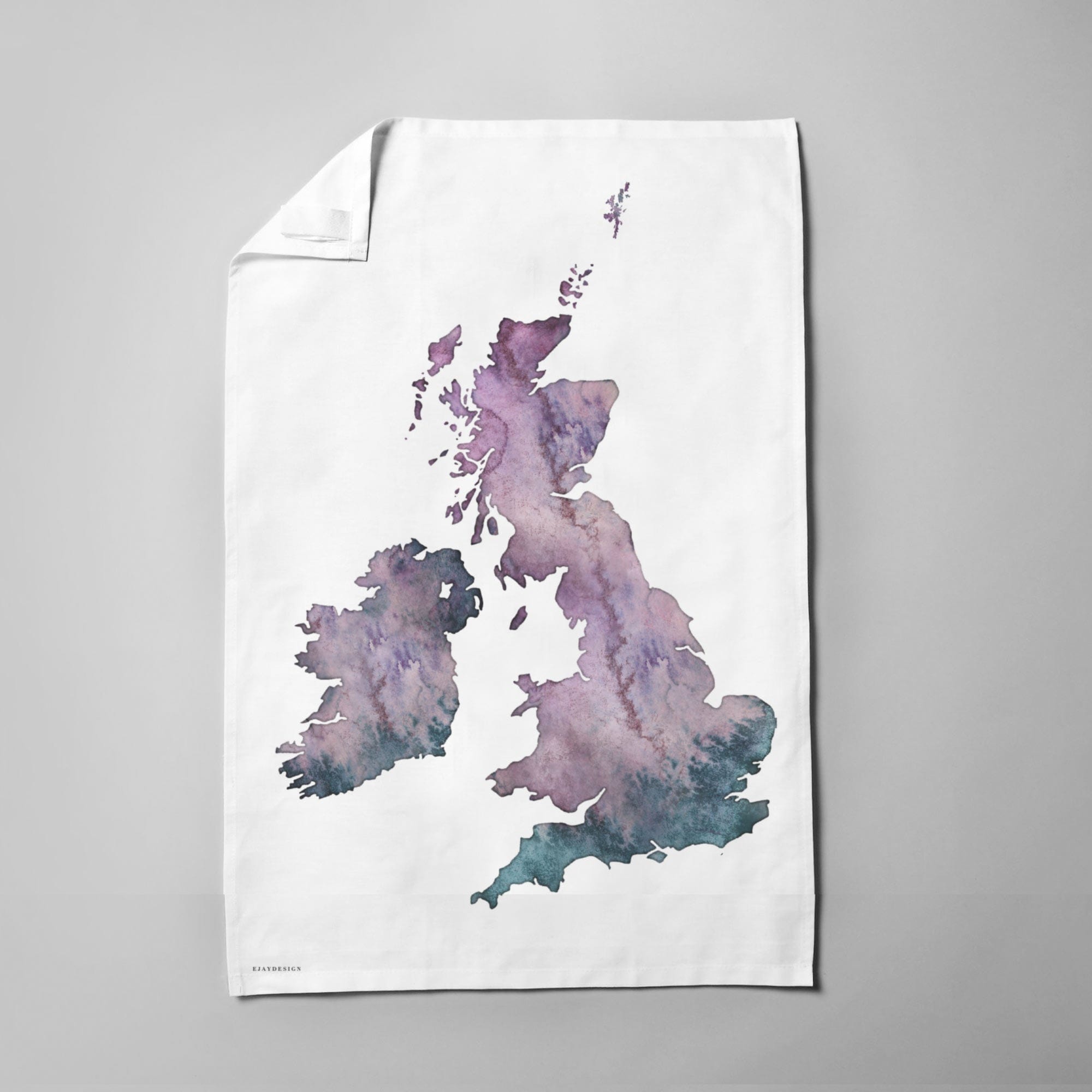 EJayDesign Tea Towel UK Purple Tea Towel