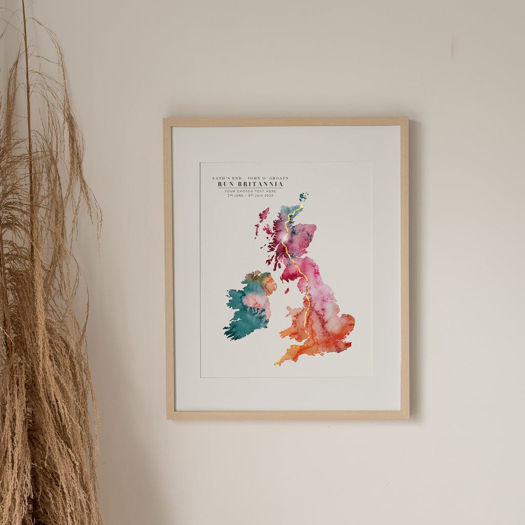 EJayDesign A3 Unframed (29.7 x 42cm) / Candy/Pastel Colours UK: Run Britannia - Rat Race Map