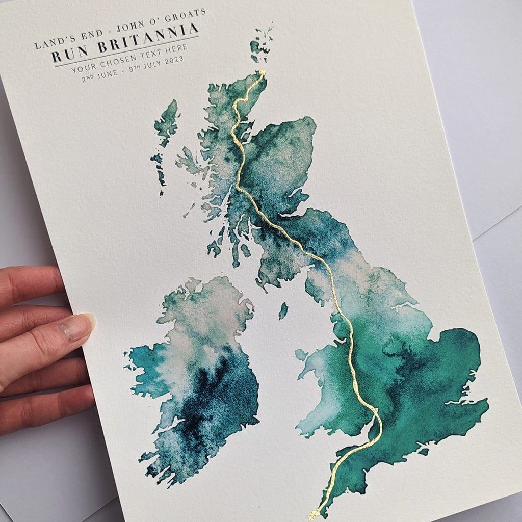 EJayDesign A3 Unframed (29.7 x 42cm) / Green UK: Run Britannia - Rat Race Map