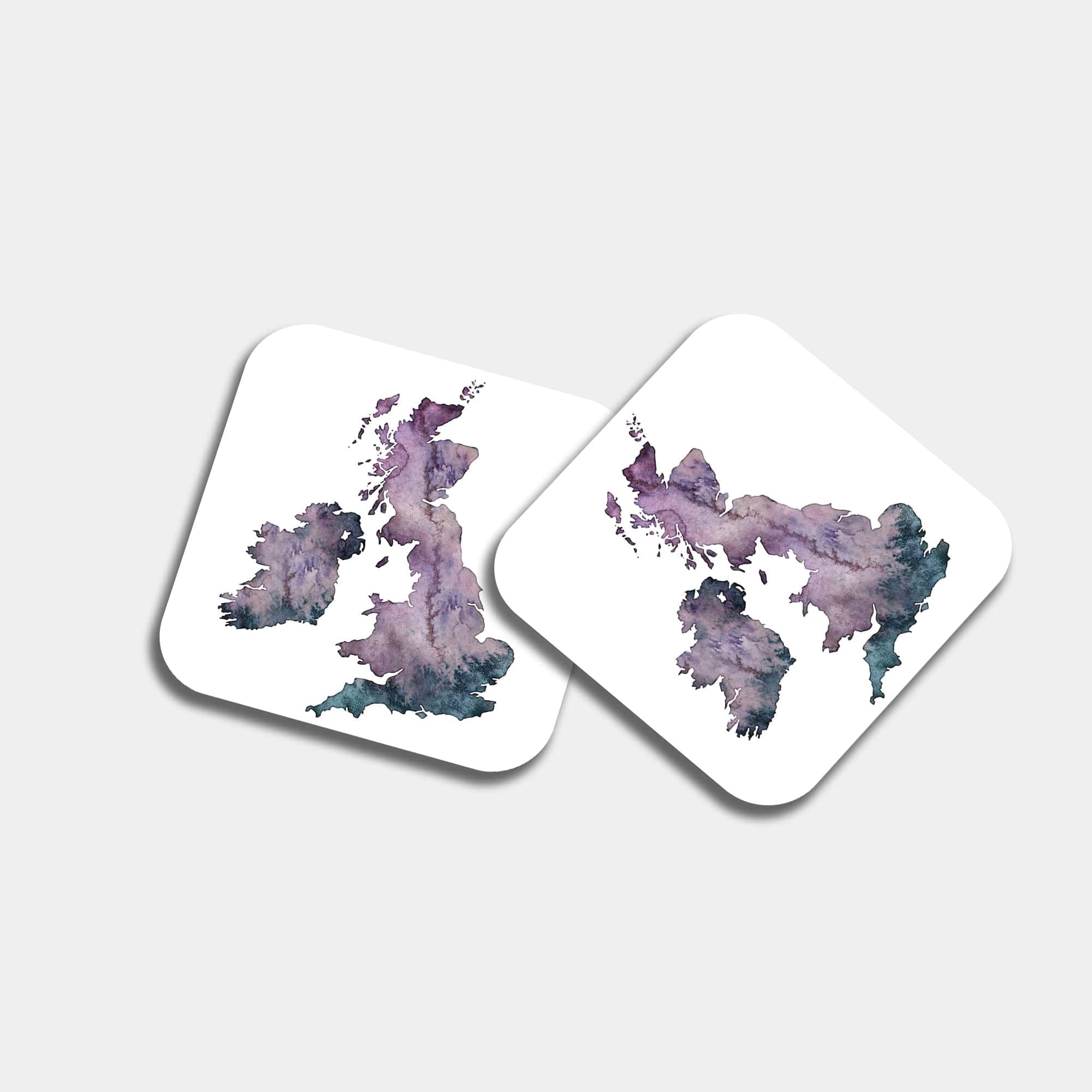 EJayDesign United Kingdom  Coaster Watercolour Map