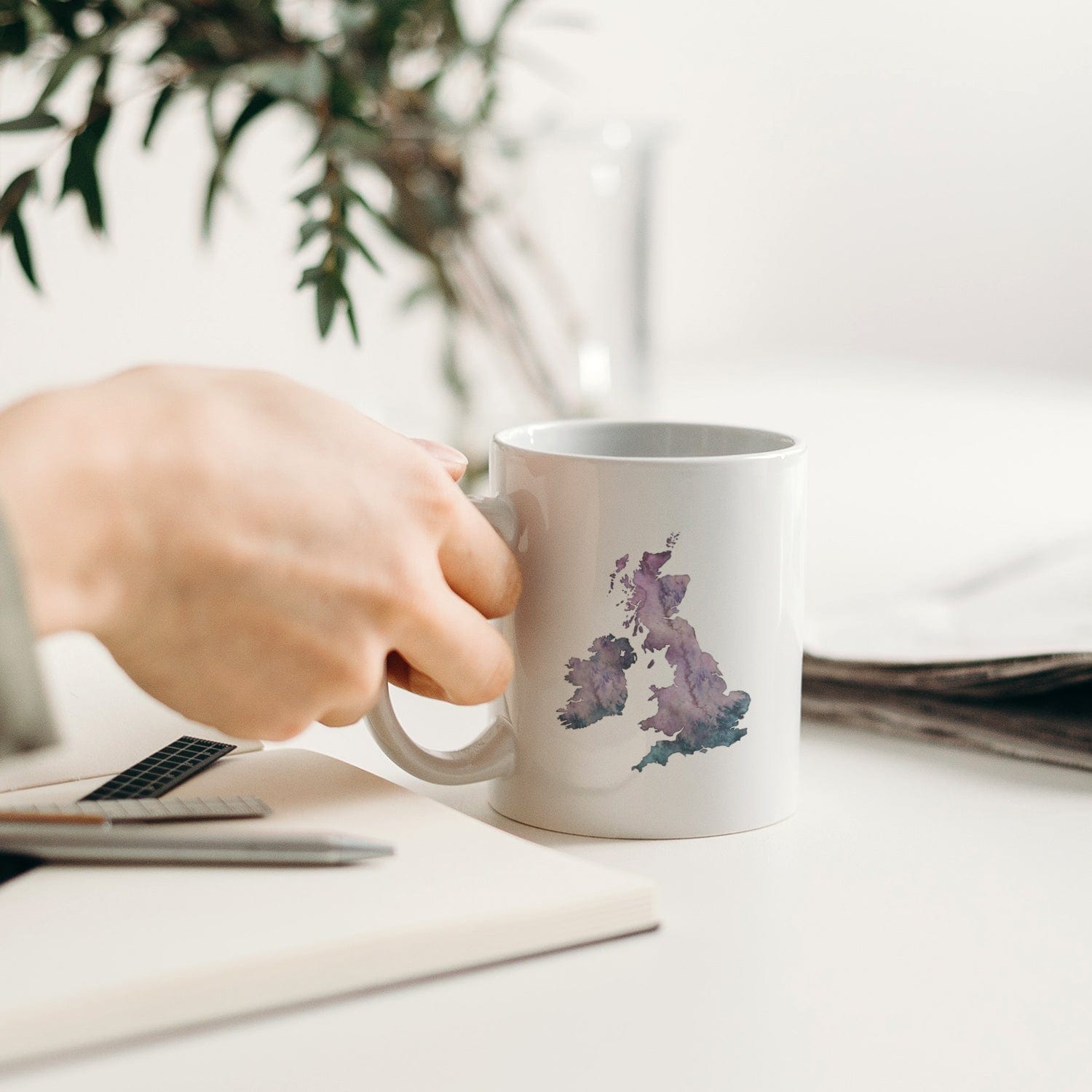 EJayDesign United Kingdom Custom Watercolour Mug