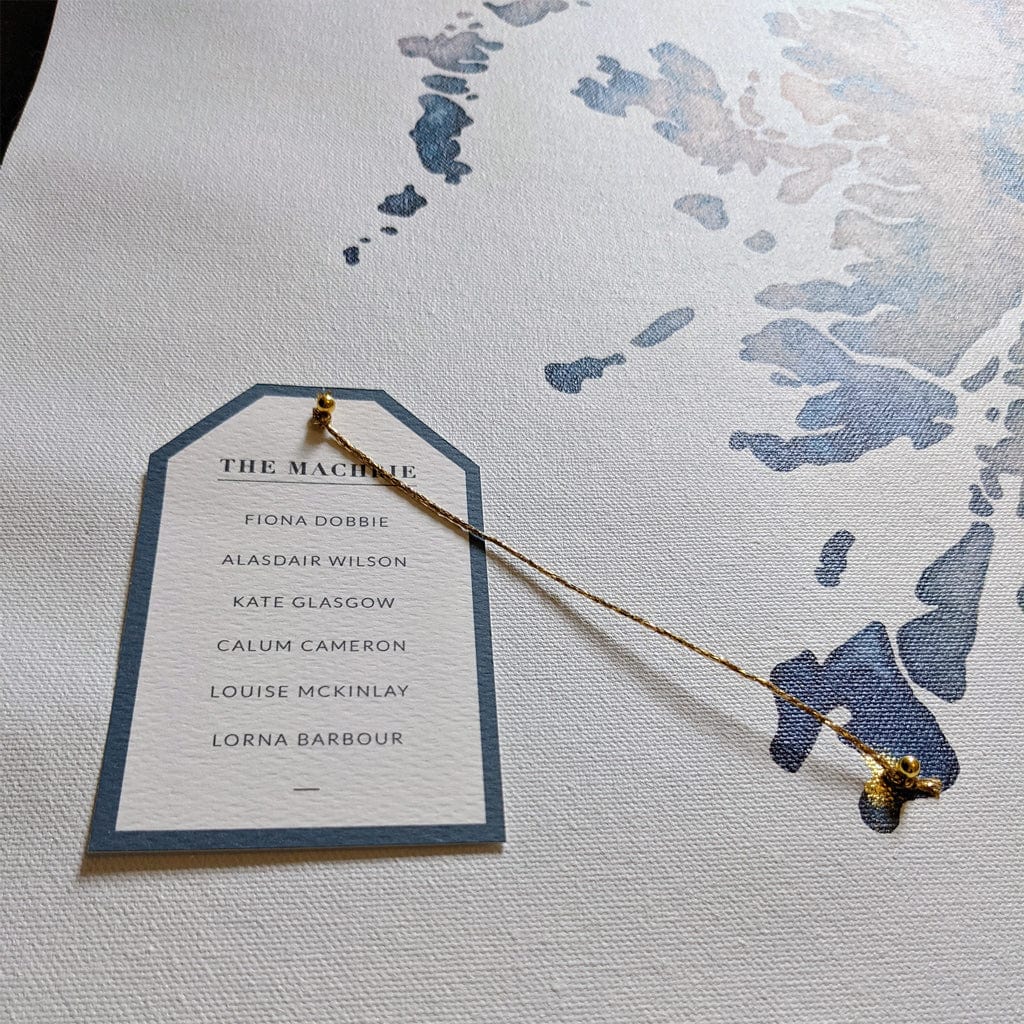 EJayDesign Watercolour Map Wedding Table Planner