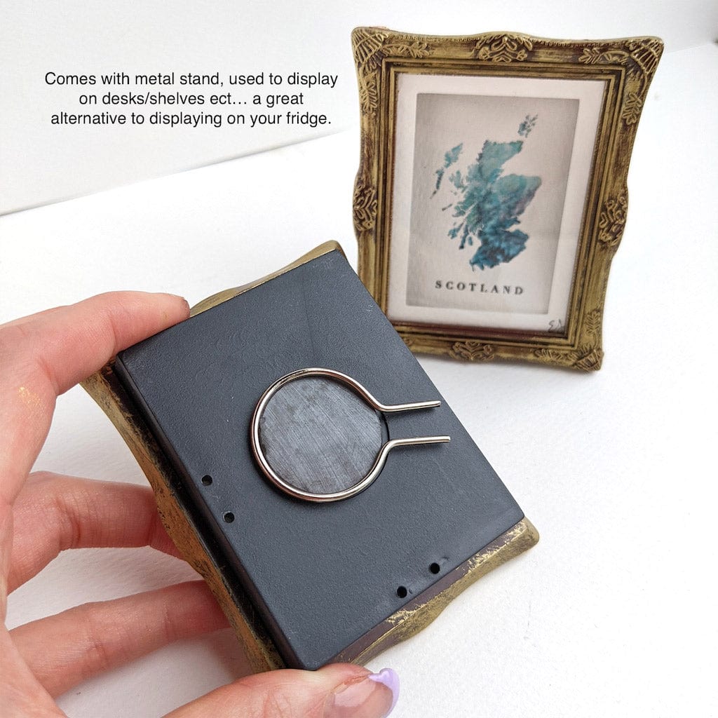EJayDesign 3D Mini Frame Magnet Watercolour Map