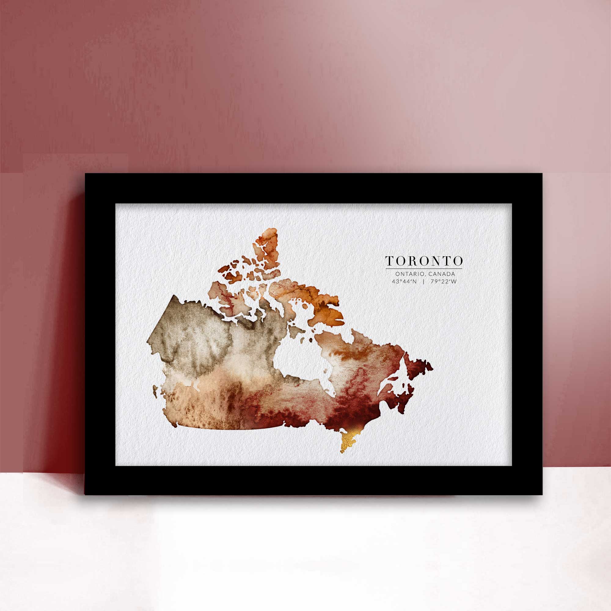 EJayDesign Countries Other Canada Watercolour Map