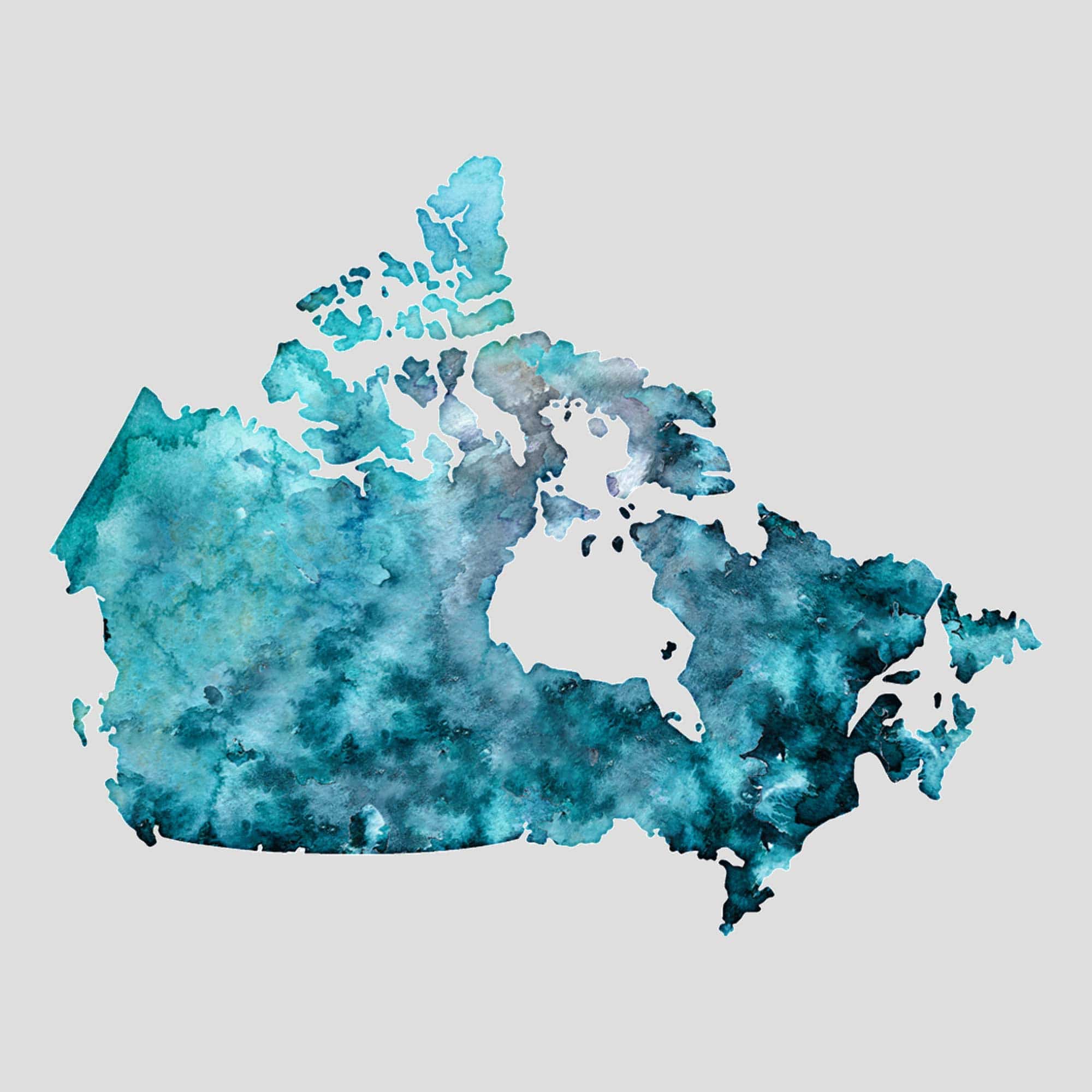 EJayDesign Countries Other Canada Watercolour Map