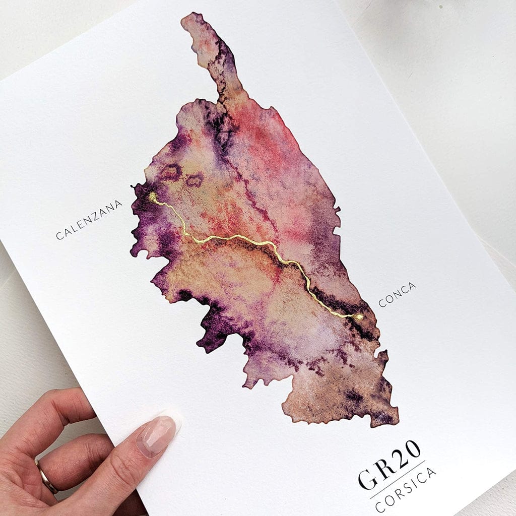 EJayDesign Countries Other Corsica Watercolour Map Personalised