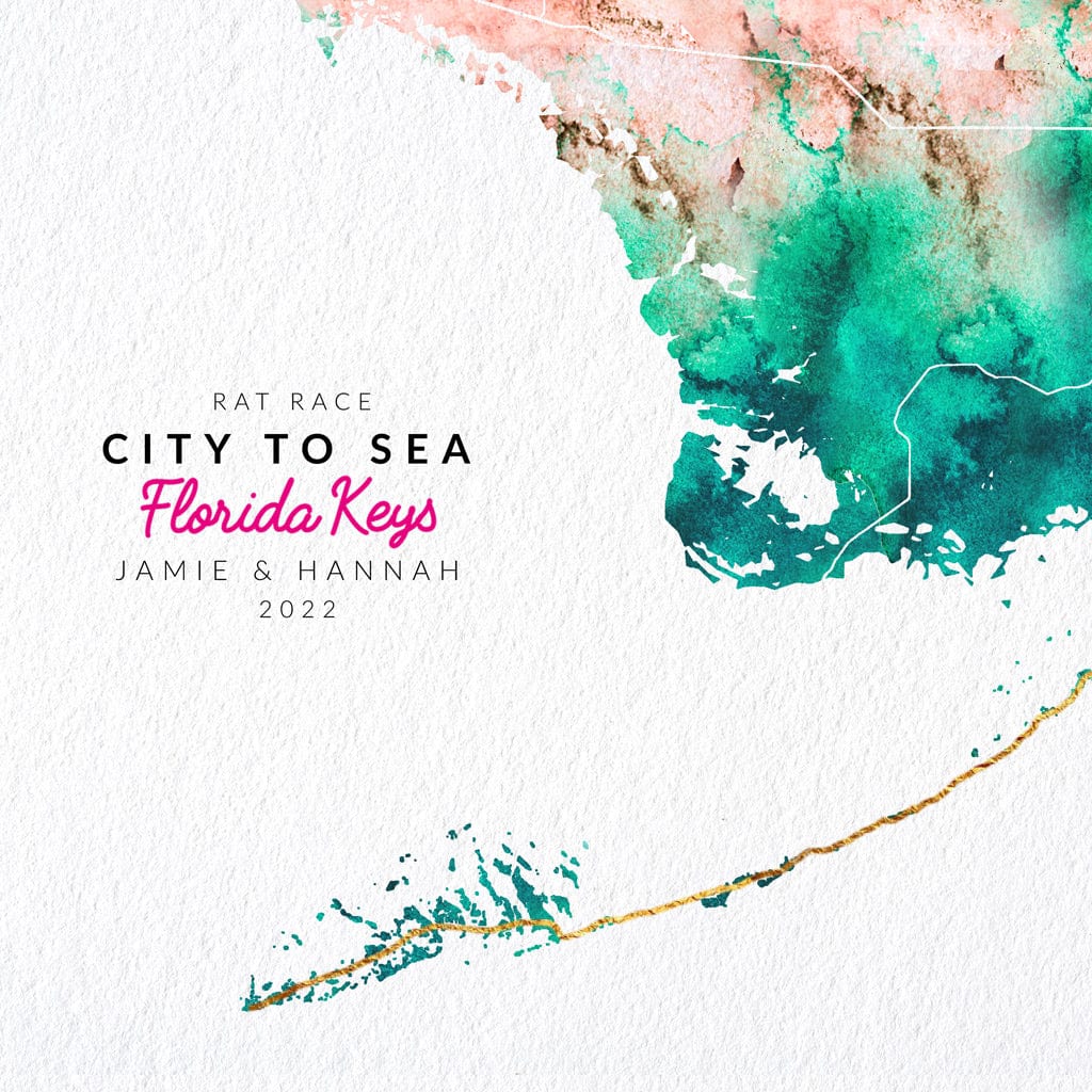 EJayDesign Artwork Florida Keys: City To Sea - Rat Race Map