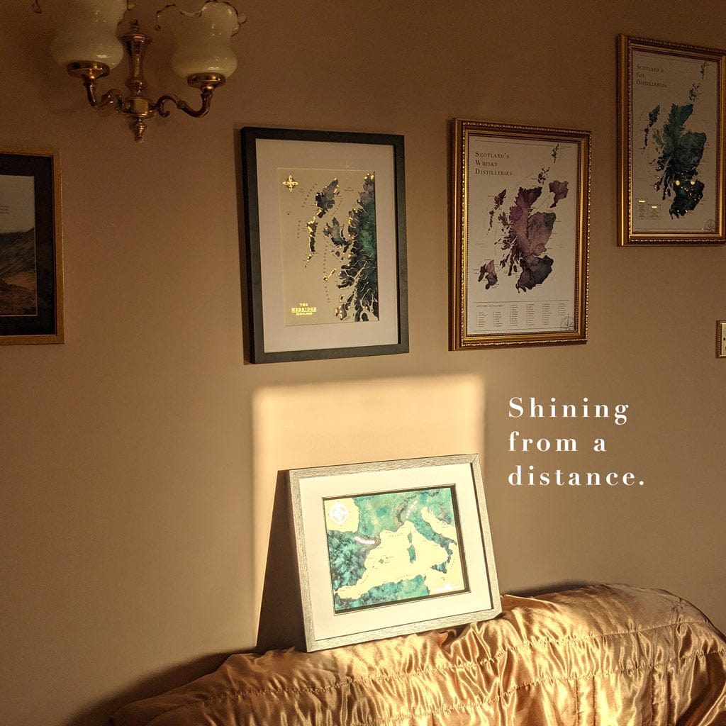 EJayDesign Posters, Prints, & Visual Artwork Golden Loch Lomond Watercolour Map Print
