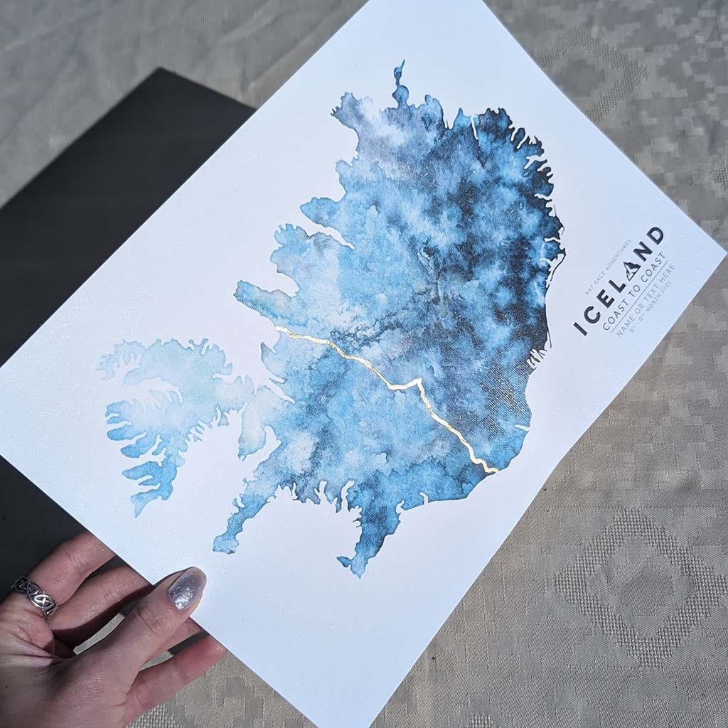 EJayDesign Posters, Prints, & Visual Artwork Iceland: Coast To Coast- Rat Race Map