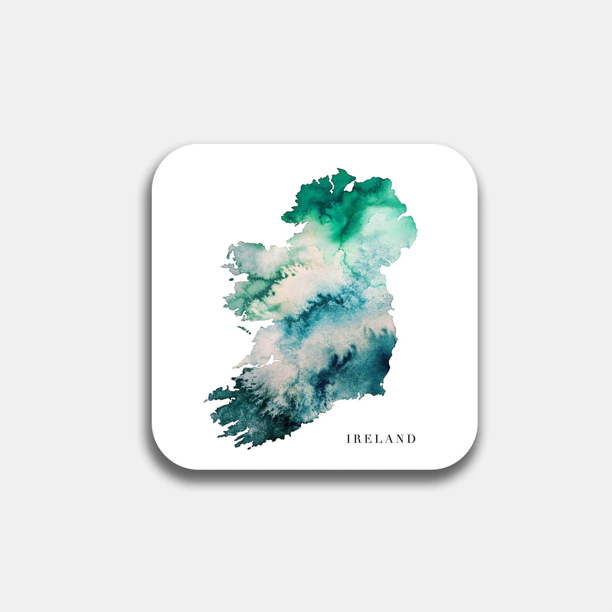 EJayDesign Kitchen Coaster Ireland Coaster Watercolour Map