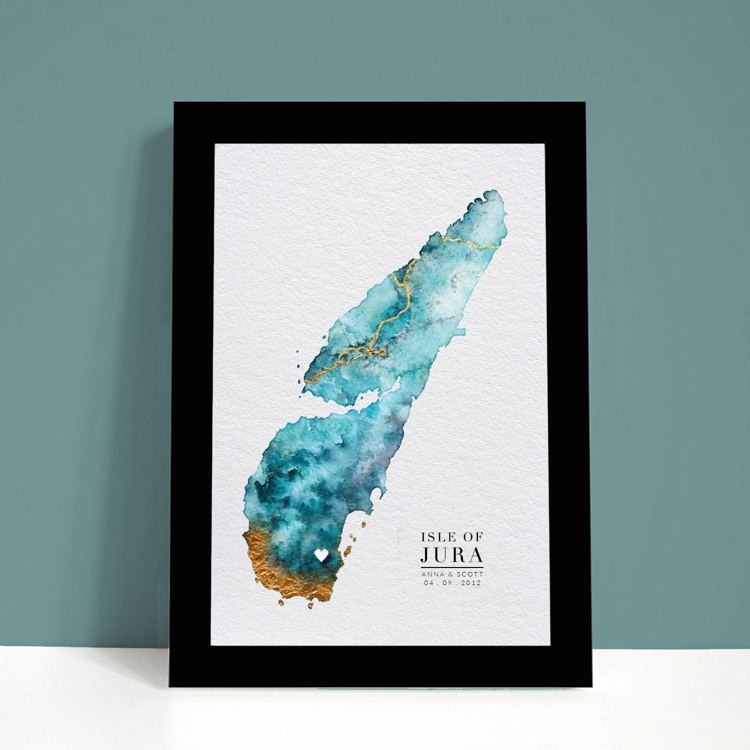 EJayDesign Scottish Prints Isle of Jura Watercolour Map