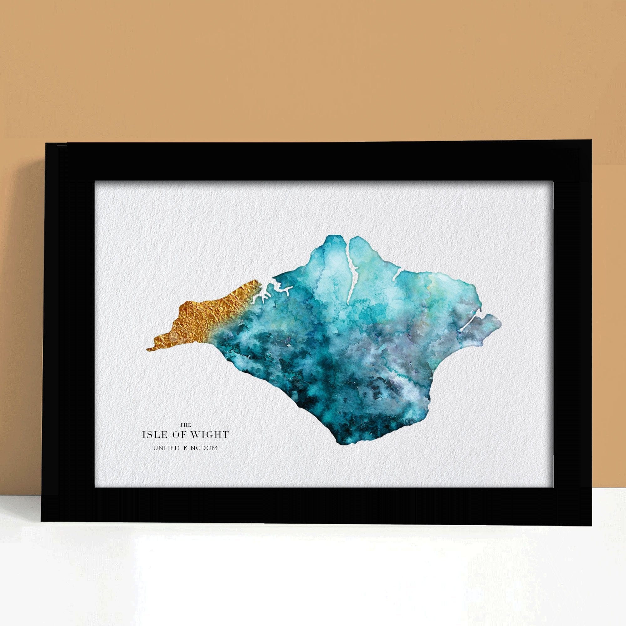 EJayDesign Isle of Wight Watercolour Map Print