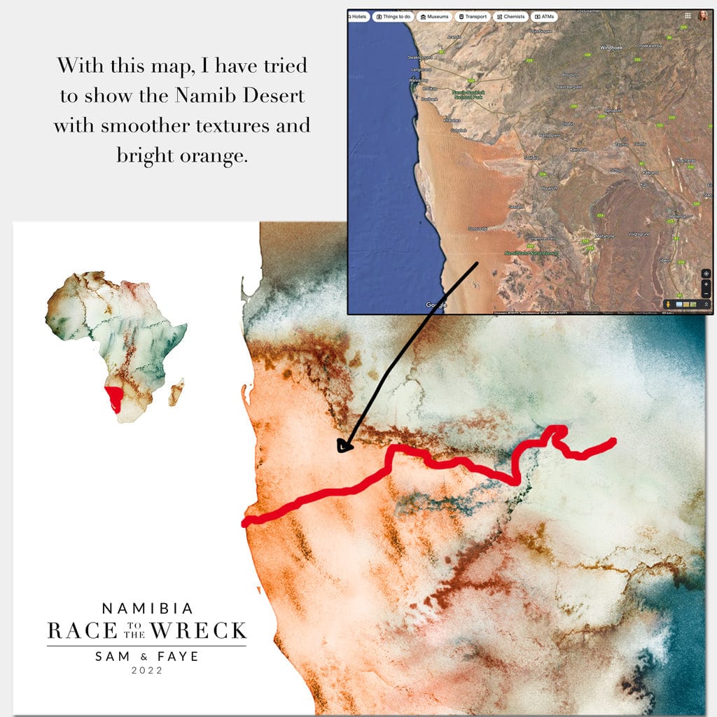 EJayDesign Artwork Namibia: Race To The Wreck - Rat Race Map