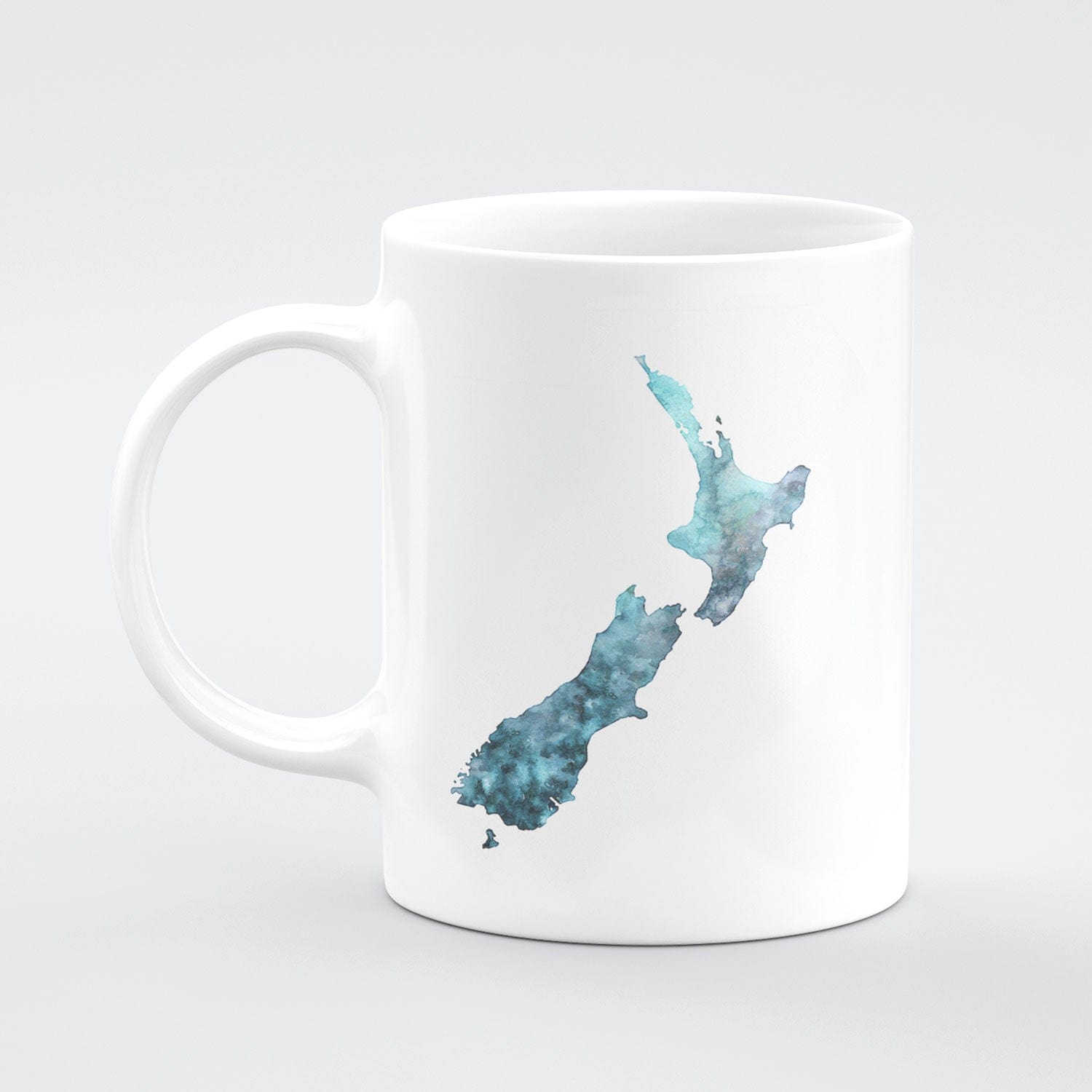 EJayDesign Turquoise / Turquoise New Zealand Custom Watercolour Mug