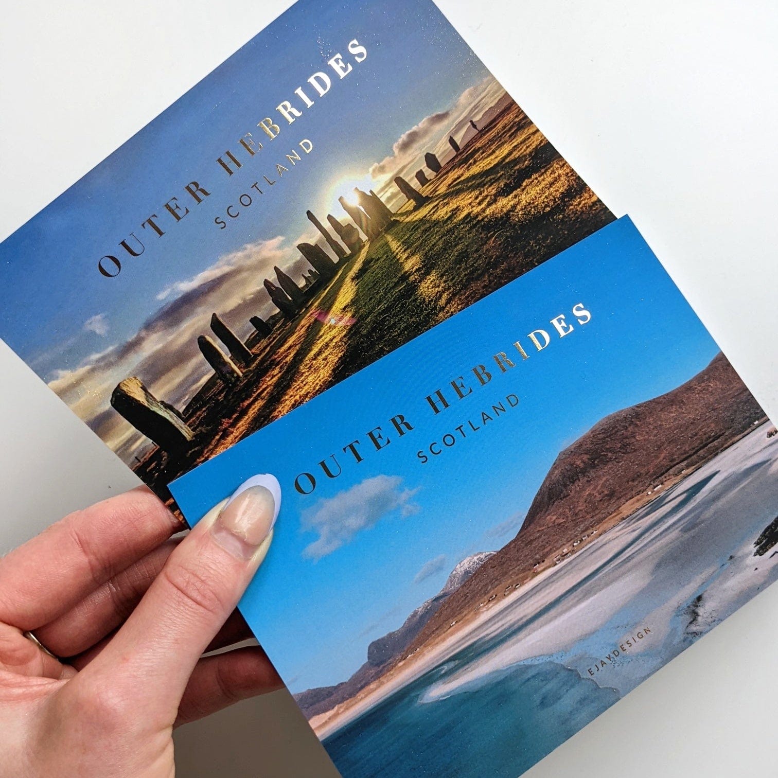 EJayDesign Outer Hebrides Gold Postcards