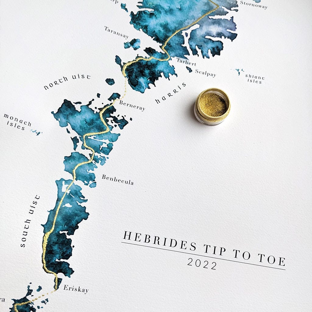 EJayDesign Artwork Outer Hebrides: Tip to Toe - Rat Race Map