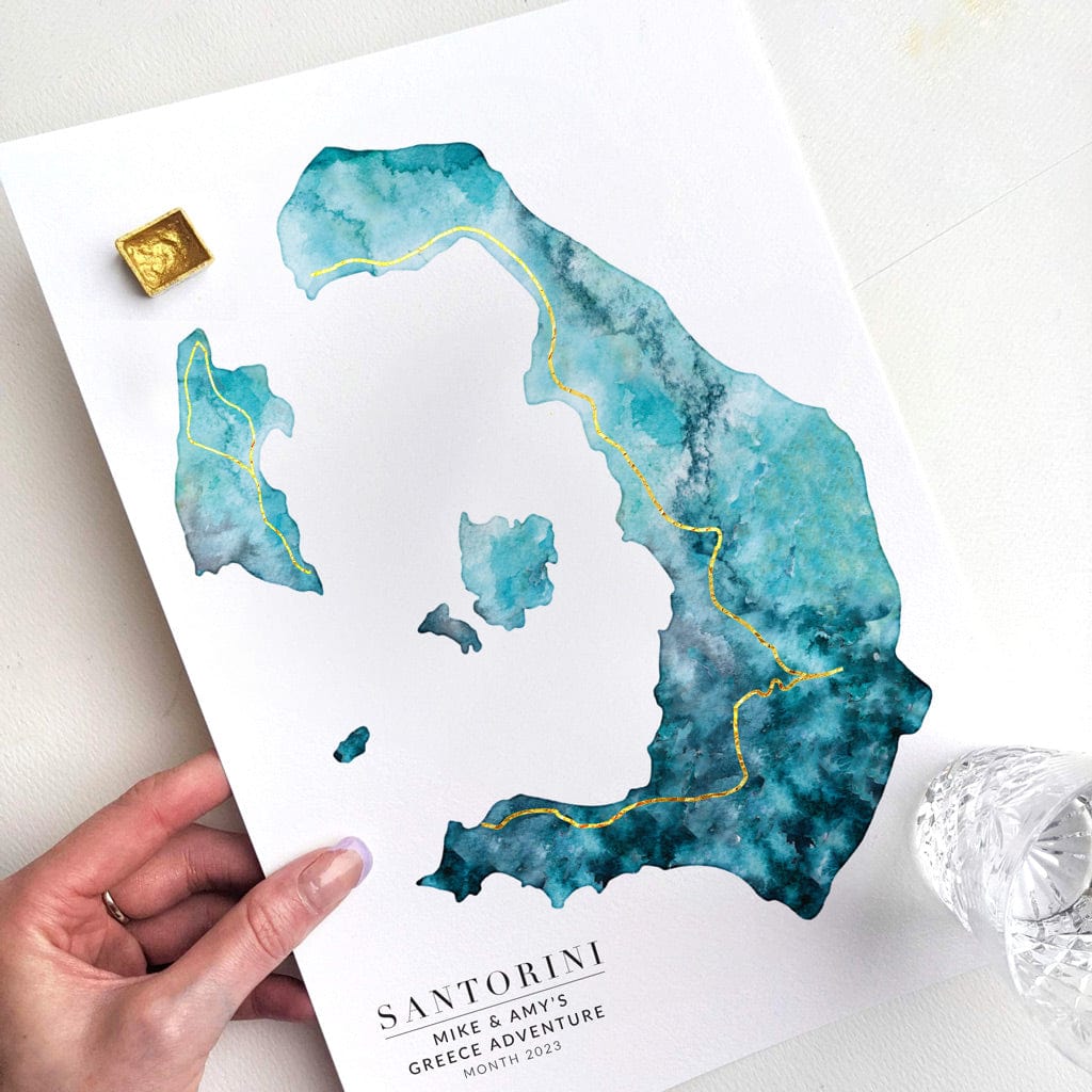EJayDesign Posters, Prints, & Visual Artwork Santorini: Circuitt- Rat Race Map