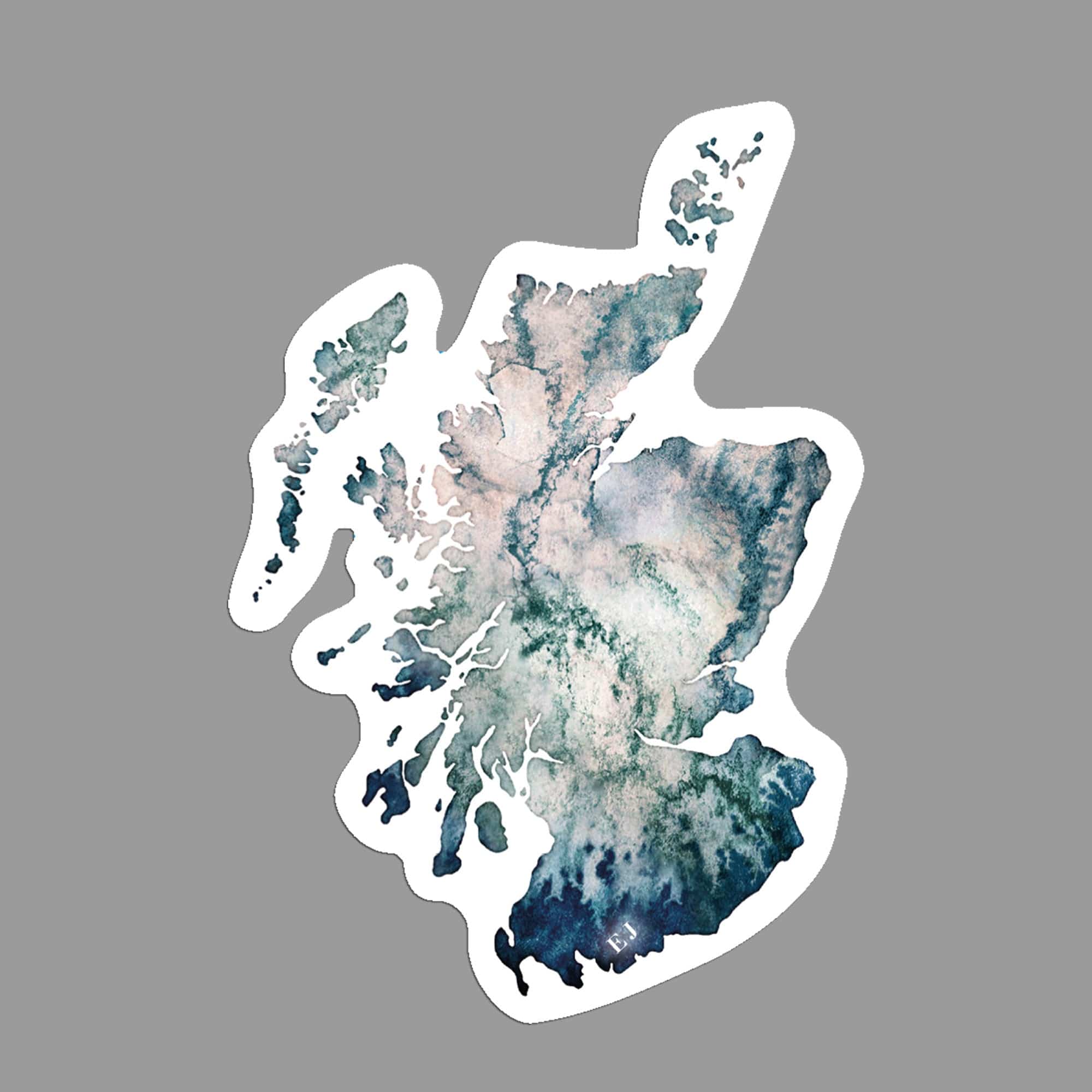 EJayDesign Green/Blue Scotland Stickers