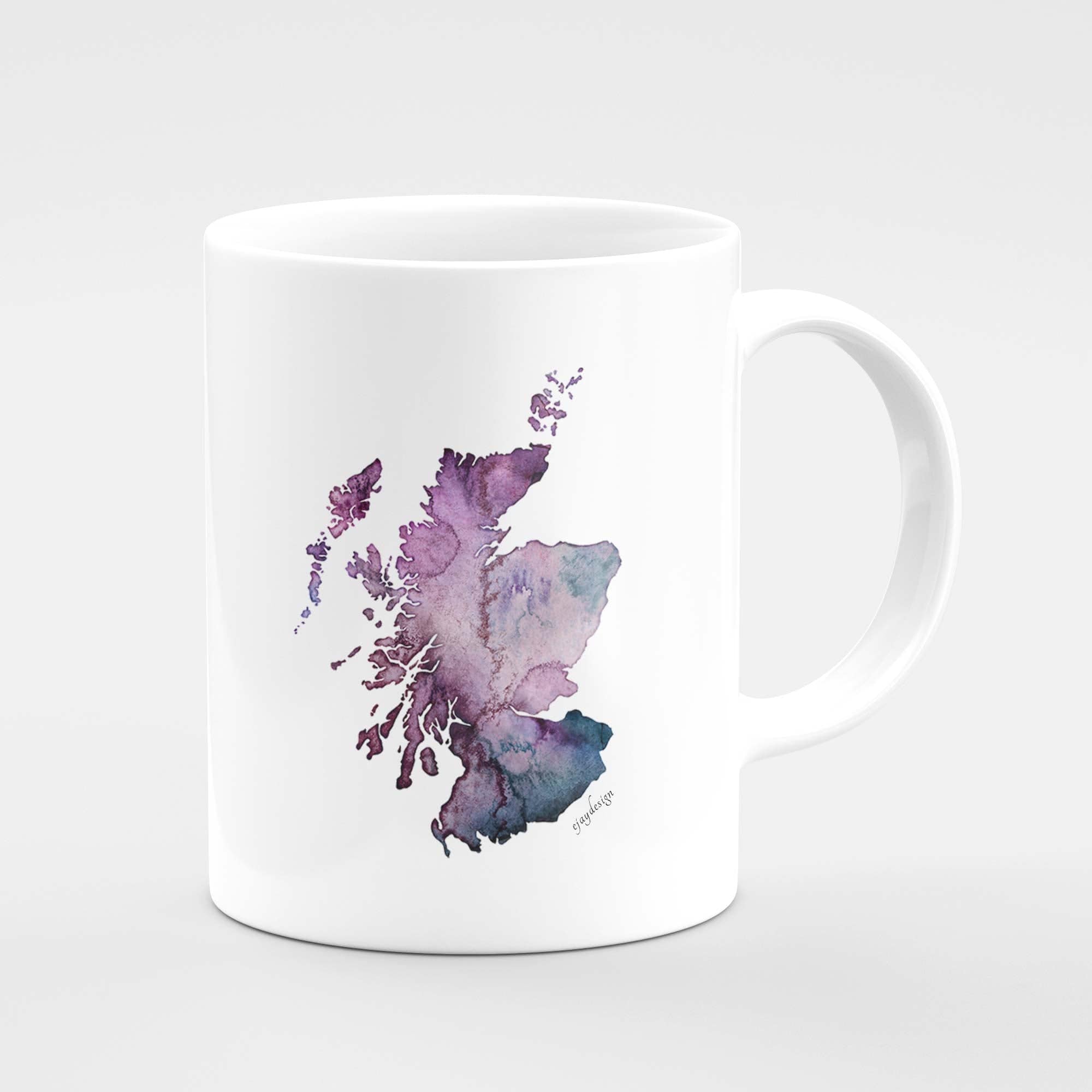 EJayDesign Scotland Watercolour Mug