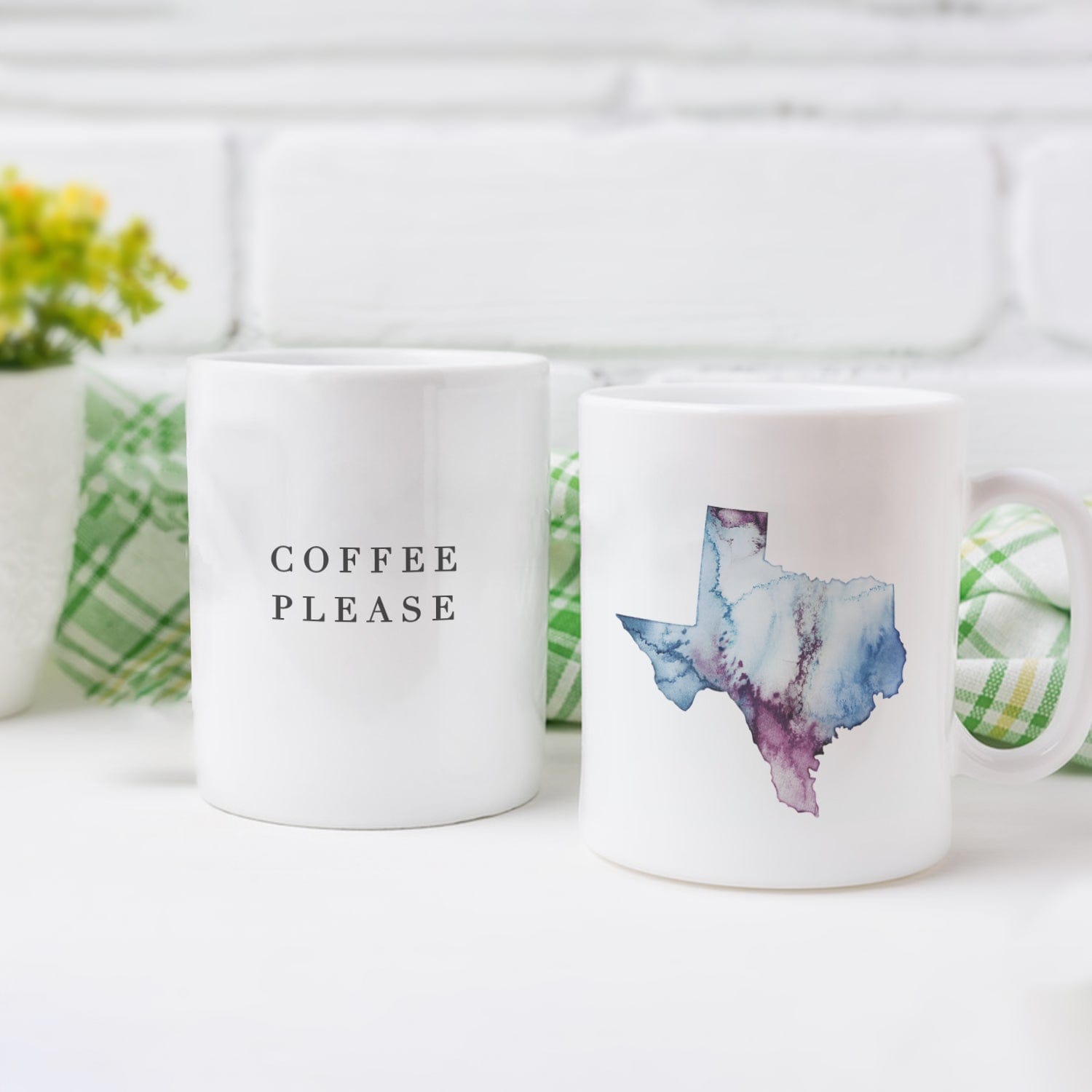 EJayDesign Texas Custom Watercolour Mug
