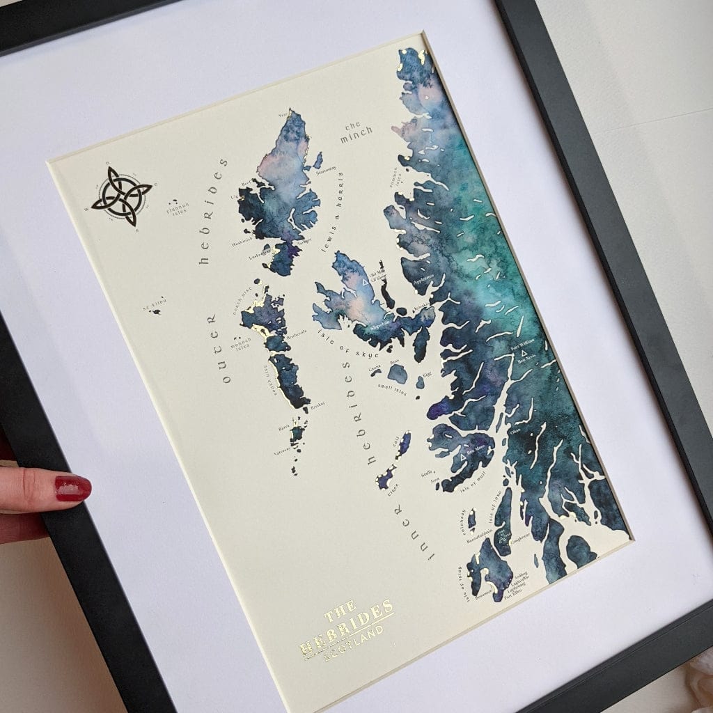 EJayDesign Scottish Prints 'The Scottish Hebrides' - With Gold Beaches