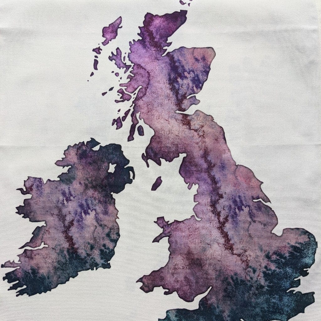 EJayDesign Tea Towel UK Purple Tea Towel
