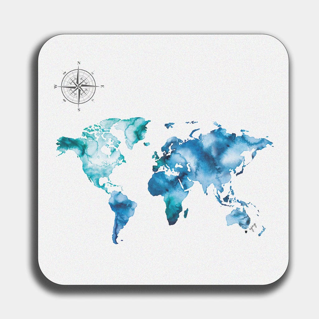 EJayDesign World Table Mat Watercolour Map