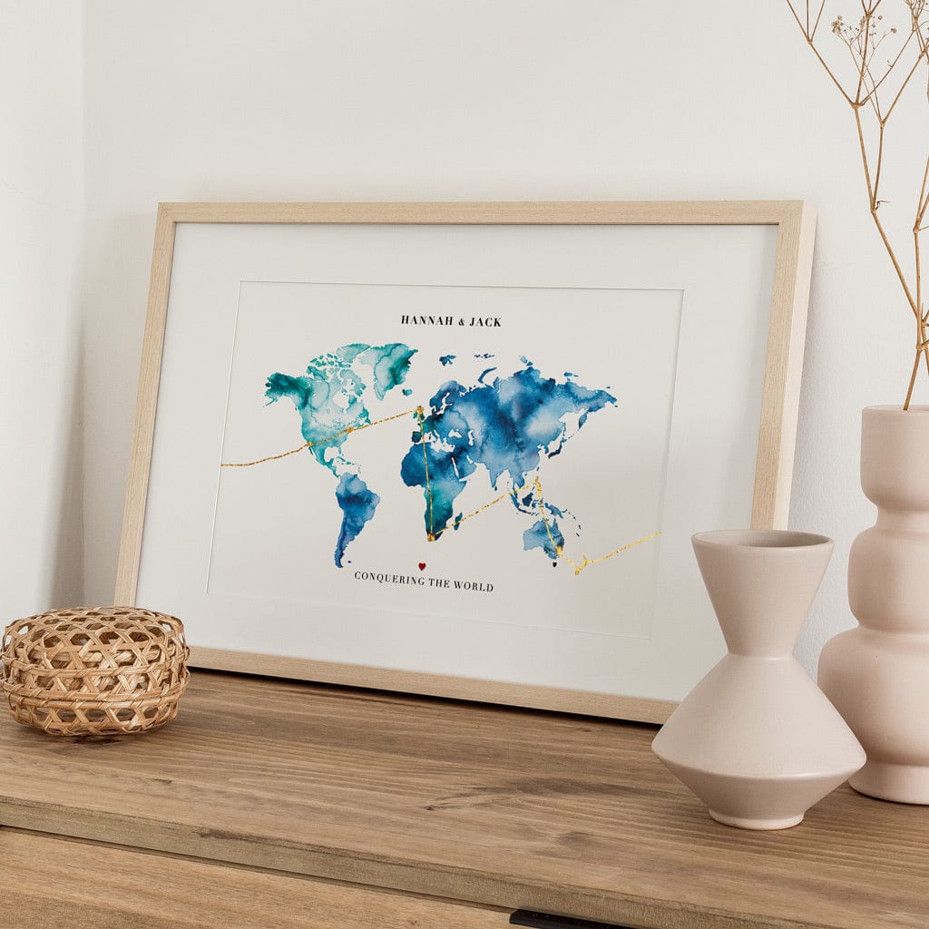EJayDesign Countries Other World Watercolour Map